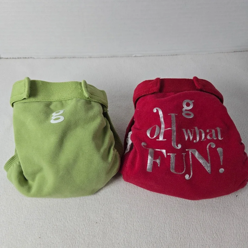 Gebo Baby Cloth Diaper Covers Reusable Small Christmas‎ Holiday Print 3 Pack